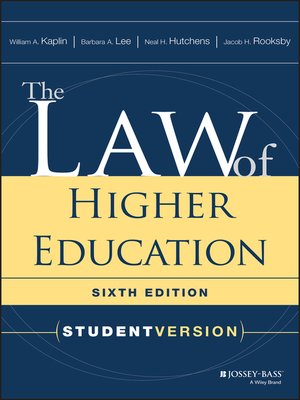 cover image of The Law of Higher Education, Student Version
